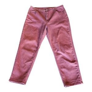 American Eagle Outfitters Pink Stretch Straight Leg Jeans - Size 18
